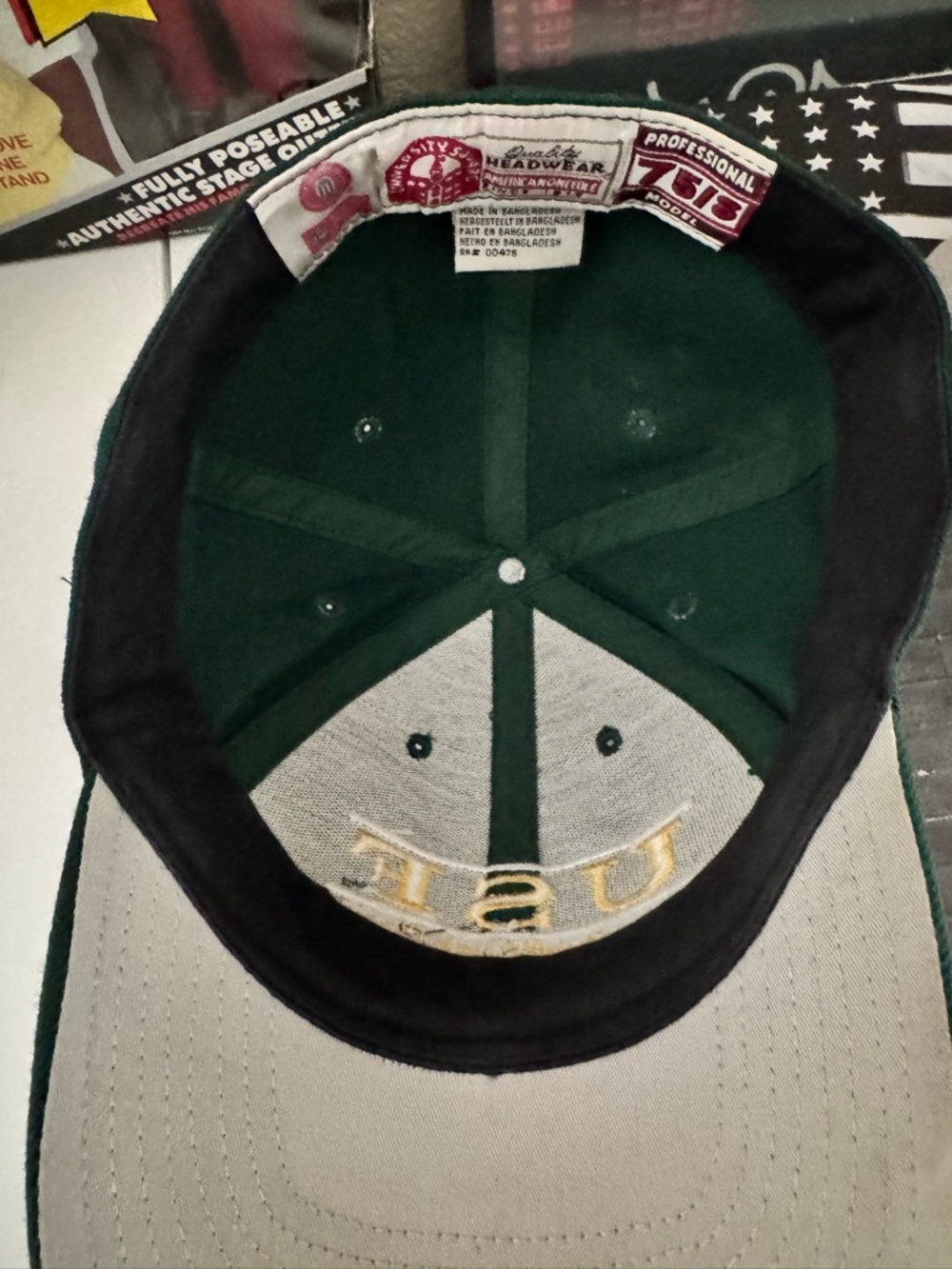 USF University of South Florida Green Baseball Cap fitted size 7 5/8 - Picture 9 of 10